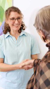 business photo interaction dentist